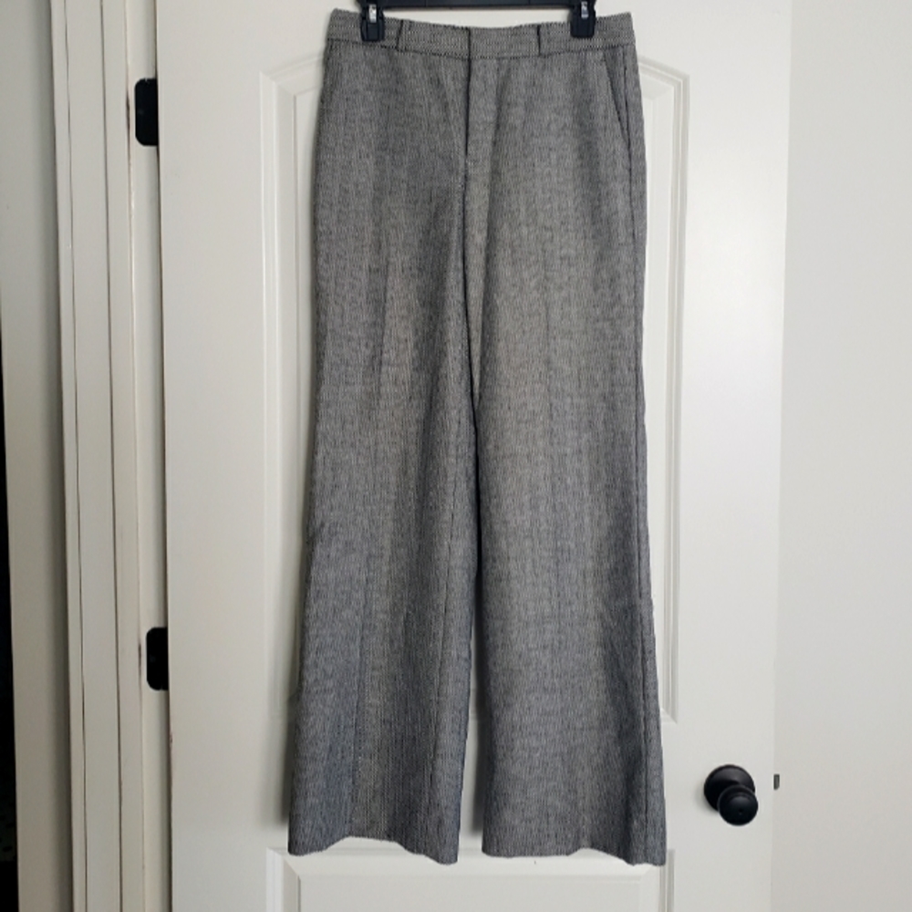 BR Wool Herringbone Wide Leg Pants